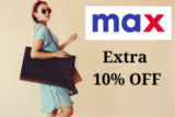 Max Fashion Promo Code 80% + Extra 15% off on all products